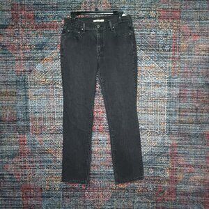 Levis womens dark gray distressed 505 straight stretch jeans 12x30